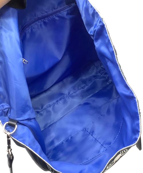 LANVIN en Bleu（ランバンオンブルー）LANVIN en Bleu (ランバンオンブルー) 2WAYトートバッグ ブラック×ブルーの古着・服飾アイテム