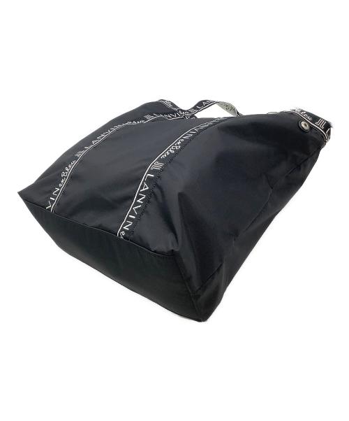 LANVIN en Bleu（ランバンオンブルー）LANVIN en Bleu (ランバンオンブルー) 2WAYトートバッグ ブラック×ブルーの古着・服飾アイテム