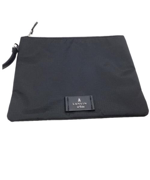 LANVIN en Bleu（ランバンオンブルー）LANVIN en Bleu (ランバンオンブルー) 2WAYトートバッグ ブラック×ブルーの古着・服飾アイテム