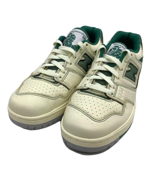 NEW BALANCE（ニューバランス）NEW BALANCE (ニューバランス) Aime Leon Dore (エメ レオン ドレ) スニーカー アイボリー×グリーン サイズ:27の古着・服飾アイテム