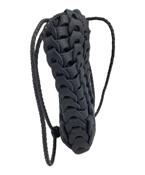 il micio（イル ミーチョ）il micio (イル ミーチョ) ドローストリングポーチ ブラックの古着・服飾アイテム