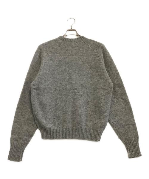 POLO RALPH LAUREN（ポロ・ラルフローレン）POLO RALPH LAUREN (ポロ・ラルフローレン) 厚手ニット　ポロベア ワンポイント グレー サイズ:Lの古着・服飾アイテム