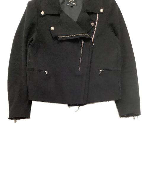 ALEXANDER McQUEEN（アレキサンダーマックイーン）ALEXANDER McQUEEN (アレキサンダーマックイーン) ダブルライダースジャケット ブラック サイズ:38の古着・服飾アイテム