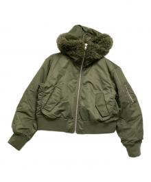 Mila Owen（ミラオーウェン）の古着「ブルゾン　ボンバーコンパクトジャケット」｜グリーン