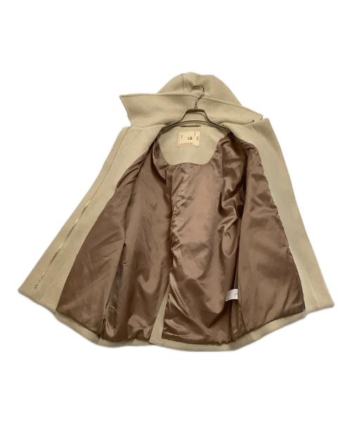 Mila Owen（ミラオーウェン）Mila Owen (ミラオーウェン) ウールコート　LB.03／ZIPミドルコート クリーム サイズ:2の古着・服飾アイテム