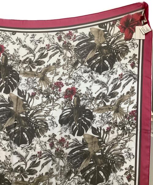 MaxMara（マックスマーラ）MaxMara (マックスマーラ) 大判スカーフ ピンク×ホワイト サイズ:表記なし 未使用品の古着・服飾アイテム