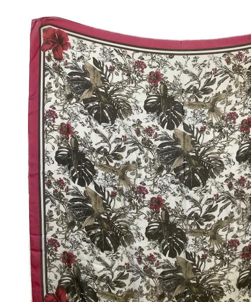 MaxMara（マックスマーラ）MaxMara (マックスマーラ) 大判スカーフ ピンク×ホワイト サイズ:表記なし 未使用品の古着・服飾アイテム