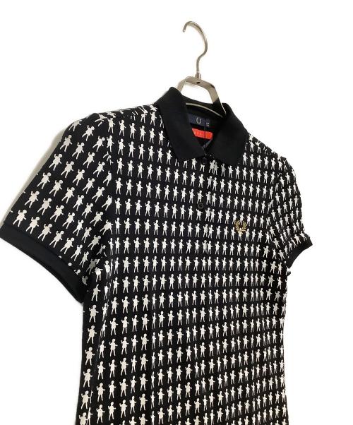 FRED PERRY（フレッドペリー）FRED PERRY (フレッドペリー) mint designs (ミント デザインズ) ポロシャツ ブラック×ホワイト サイズ:8 未使用品の古着・服飾アイテム