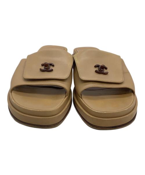 CHANEL（シャネル）CHANEL (シャネル) サンダル ココマーク ブラウン サイズ:36の古着・服飾アイテム