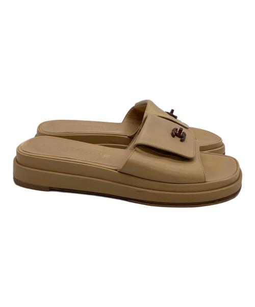 CHANEL（シャネル）CHANEL (シャネル) サンダル ココマーク ブラウン サイズ:36の古着・服飾アイテム