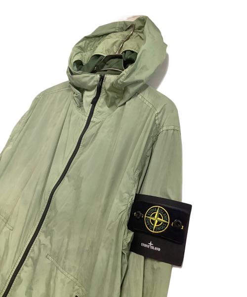 STONE ISLAND（ストーンアイランド）STONE ISLAND (ストーンアイランド) ナイロンフーデッドジャケット 23SS/Crinkle Reps NY Hooded Jacket グリーン サイズ:XLの古着・服飾アイテム