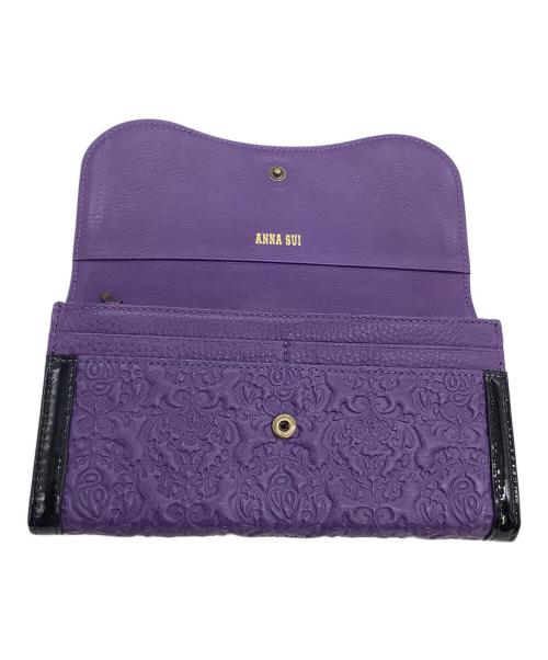 ANNA SUI（アナスイ）ANNA SUI (アナスイ) 長財布 セルパン パープル×ブラック サイズ:表記なしの古着・服飾アイテム