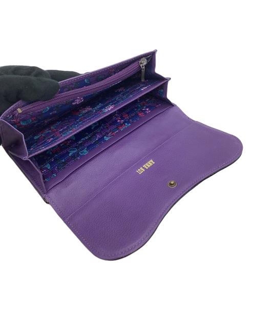 ANNA SUI（アナスイ）ANNA SUI (アナスイ) 長財布 セルパン パープル×ブラック サイズ:表記なしの古着・服飾アイテム