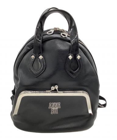 中古・古着通販】ANNA SUI (アナスイ) リュック メタリカ ブラック 