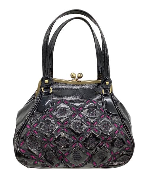 ANNA SUI（アナスイ）ANNA SUI (アナスイ) トートバッグ ブラック×ラメピンクの古着・服飾アイテム