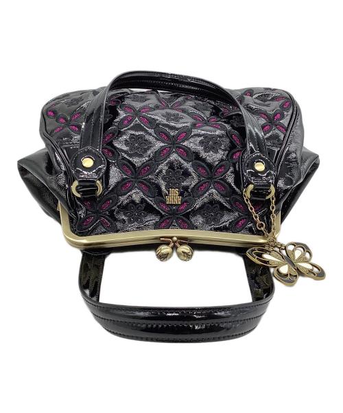 ANNA SUI（アナスイ）ANNA SUI (アナスイ) トートバッグ ブラック×ラメピンクの古着・服飾アイテム