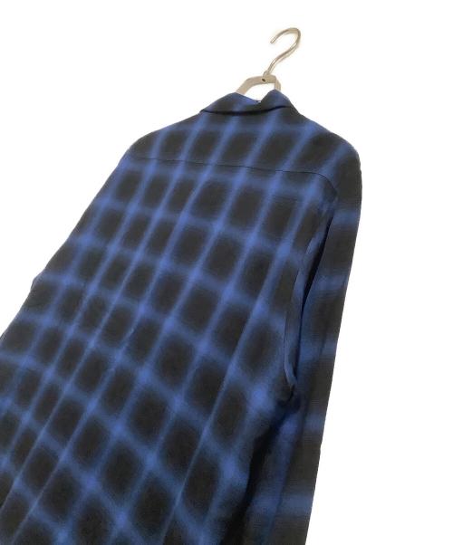 HIDE AND SEEK（ハイドアンドシーク）HIDE AND SEEK (ハイドアンドシーク) 長袖シャツ ブルー×ブラック サイズ:L-HSの古着・服飾アイテム