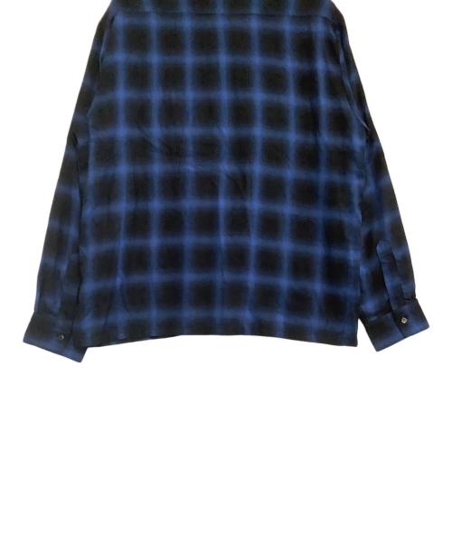 HIDE AND SEEK（ハイドアンドシーク）HIDE AND SEEK (ハイドアンドシーク) 長袖シャツ ブルー×ブラック サイズ:L-HSの古着・服飾アイテム