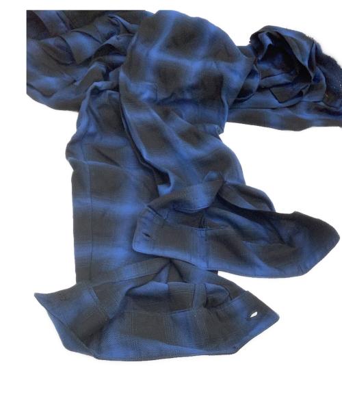 HIDE AND SEEK（ハイドアンドシーク）HIDE AND SEEK (ハイドアンドシーク) 長袖シャツ ブルー×ブラック サイズ:L-HSの古着・服飾アイテム