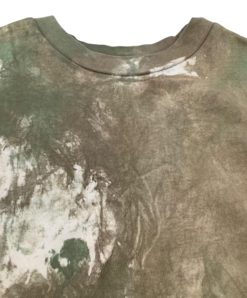 catalyst（カタリスト）catalyst (カタリスト) 半袖Tシャツ ミッキー&ミニー グリーン×ベージュ サイズ:Mの古着・服飾アイテム