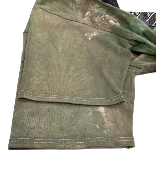 catalyst（カタリスト）catalyst (カタリスト) 半袖Tシャツ ミッキー&ミニー グリーン×ベージュ サイズ:Mの古着・服飾アイテム