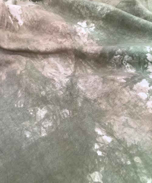 catalyst（カタリスト）catalyst (カタリスト) 半袖Tシャツ ミッキー&ミニー グリーン×ベージュ サイズ:Mの古着・服飾アイテム