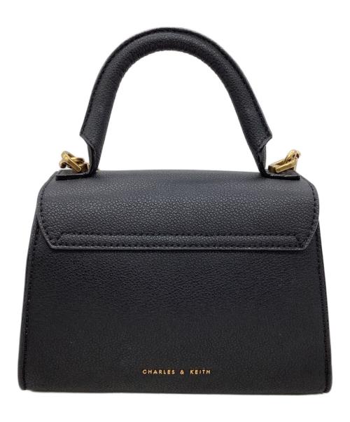 CHARLES & KEITH（チャールズアンドキース）CHARLES & KEITH (チャールズ＆キース) ハクスリーメタリック プッシュロックトップハンドル ブラックの古着・服飾アイテム
