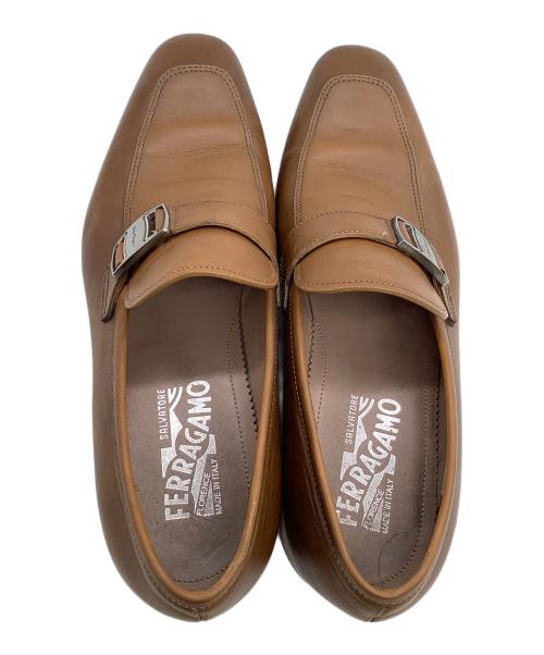 Salvatore Ferragamo（サルヴァトーレ フェラガモ）Salvatore Ferragamo (サルヴァトーレ フェラガモ) モンクストラップシューズ ブラウン サイズ:8 1/2の古着・服飾アイテム