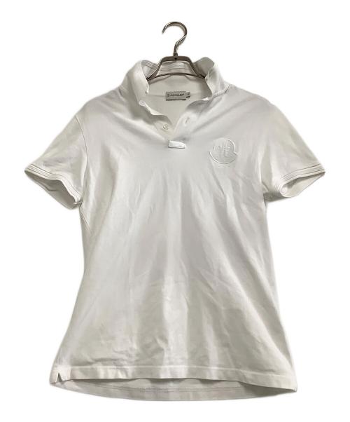 MONCLER（モンクレール）MONCLER (モンクレール) ポロシャツ ホワイト サイズ:Sの古着・服飾アイテム