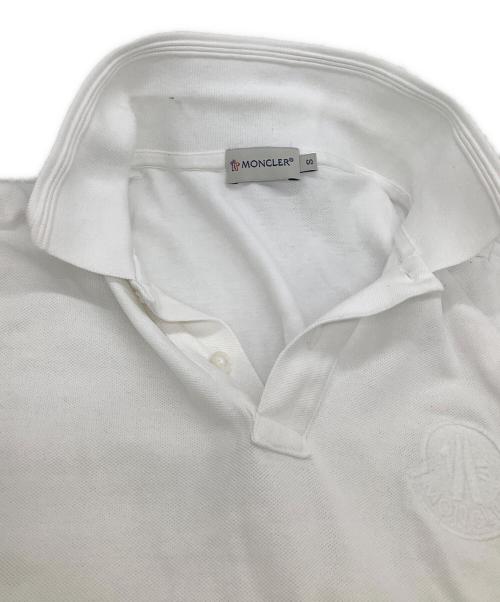 MONCLER（モンクレール）MONCLER (モンクレール) ポロシャツ ホワイト サイズ:Sの古着・服飾アイテム
