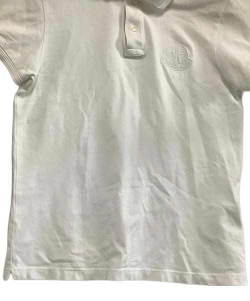 MONCLER（モンクレール）MONCLER (モンクレール) ポロシャツ ホワイト サイズ:Sの古着・服飾アイテム