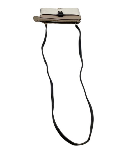 Kate Spade（ケイトスペード）Kate Spade (ケイトスペード) ショルダーウォレット ホワイト×ブラックの古着・服飾アイテム