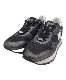 atlantic stars×卑弥呼（アトランティックスターズ×ヒミコ）の古着「ローカットスニーカー ランニングインスパイアスニーカー」｜ブラック×シルバー