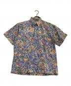 reyn spoonerレイン スプナー）の古着「プルオーバーアロハシャツ 総柄」｜ブルー×レッド