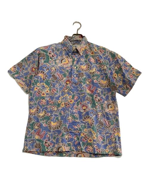 reyn spooner（レイン スプナー）reyn spooner (レイン スプナー) プルオーバーアロハシャツ 総柄 ブルー×レッド サイズ:Mの古着・服飾アイテム