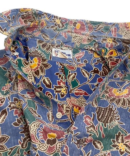 reyn spooner（レイン スプナー）reyn spooner (レイン スプナー) プルオーバーアロハシャツ 総柄 ブルー×レッド サイズ:Mの古着・服飾アイテム