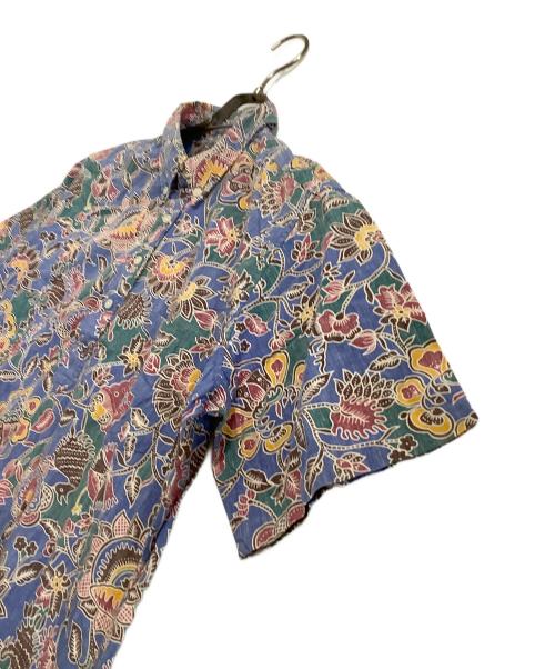 reyn spooner（レイン スプナー）reyn spooner (レイン スプナー) プルオーバーアロハシャツ 総柄 ブルー×レッド サイズ:Mの古着・服飾アイテム