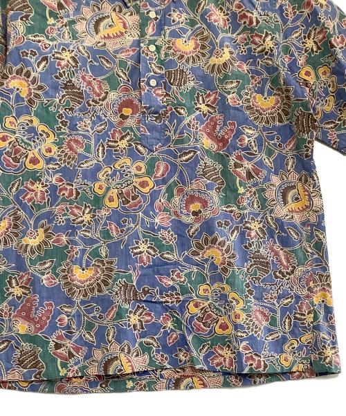 reyn spooner（レイン スプナー）reyn spooner (レイン スプナー) プルオーバーアロハシャツ 総柄 ブルー×レッド サイズ:Mの古着・服飾アイテム