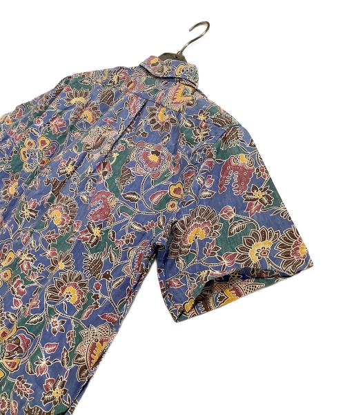 reyn spooner（レイン スプナー）reyn spooner (レイン スプナー) プルオーバーアロハシャツ 総柄 ブルー×レッド サイズ:Mの古着・服飾アイテム