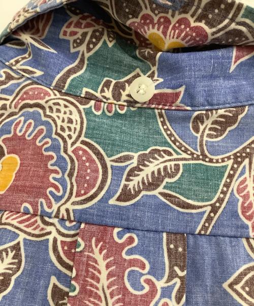 reyn spooner（レイン スプナー）reyn spooner (レイン スプナー) プルオーバーアロハシャツ 総柄 ブルー×レッド サイズ:Mの古着・服飾アイテム