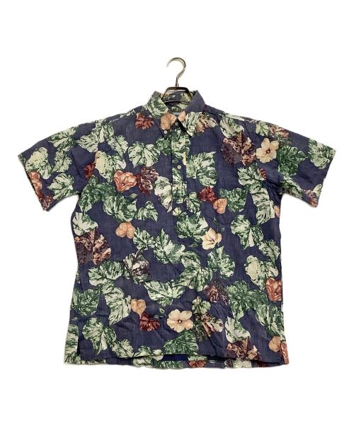 reyn spooner（レイン スプナー）reyn spooner (レイン スプナー) プルオーバーアロハシャツ 総柄 ブルー×グリーン サイズ:Mの古着・服飾アイテム