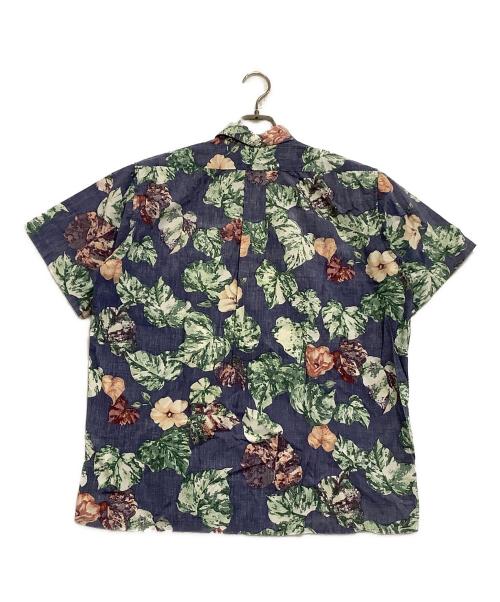 reyn spooner（レイン スプナー）reyn spooner (レイン スプナー) プルオーバーアロハシャツ 総柄 ブルー×グリーン サイズ:Mの古着・服飾アイテム