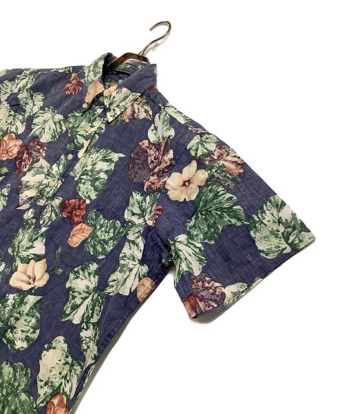 reyn spooner（レイン スプナー）reyn spooner (レイン スプナー) プルオーバーアロハシャツ 総柄 ブルー×グリーン サイズ:Mの古着・服飾アイテム