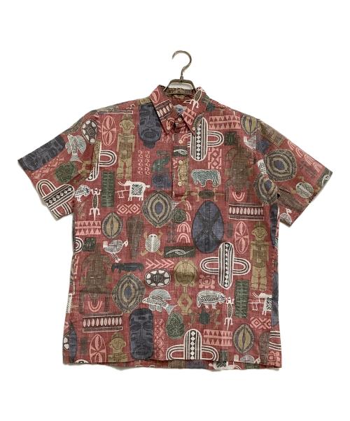 reyn spooner（レイン スプナー）reyn spooner (レイン スプナー) プルオーバーアロハシャツ　総柄 レッド×ブルー サイズ:Mの古着・服飾アイテム