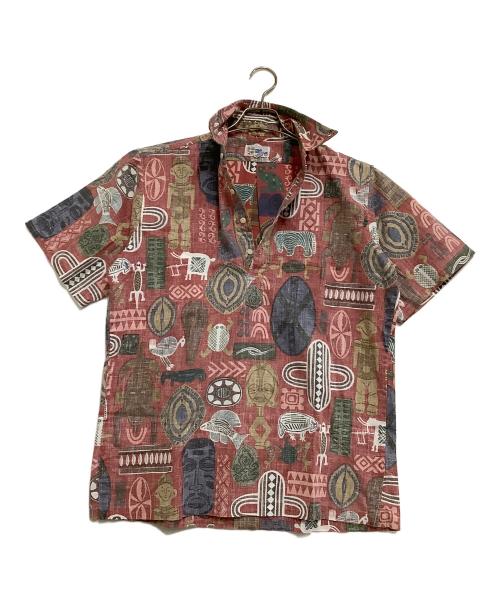 reyn spooner（レイン スプナー）reyn spooner (レイン スプナー) プルオーバーアロハシャツ　総柄 レッド×ブルー サイズ:Mの古着・服飾アイテム