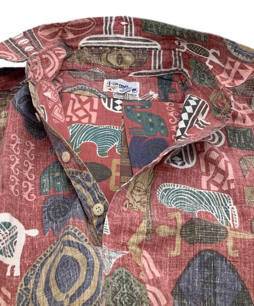 reyn spooner（レイン スプナー）reyn spooner (レイン スプナー) プルオーバーアロハシャツ　総柄 レッド×ブルー サイズ:Mの古着・服飾アイテム