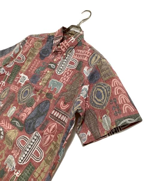 reyn spooner（レイン スプナー）reyn spooner (レイン スプナー) プルオーバーアロハシャツ　総柄 レッド×ブルー サイズ:Mの古着・服飾アイテム