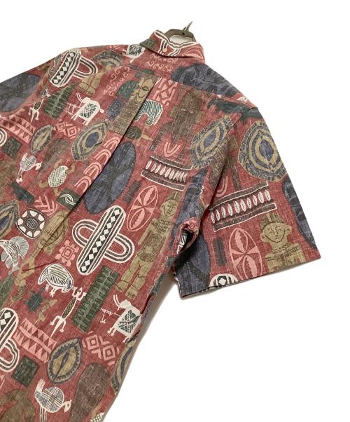 reyn spooner（レイン スプナー）reyn spooner (レイン スプナー) プルオーバーアロハシャツ　総柄 レッド×ブルー サイズ:Mの古着・服飾アイテム