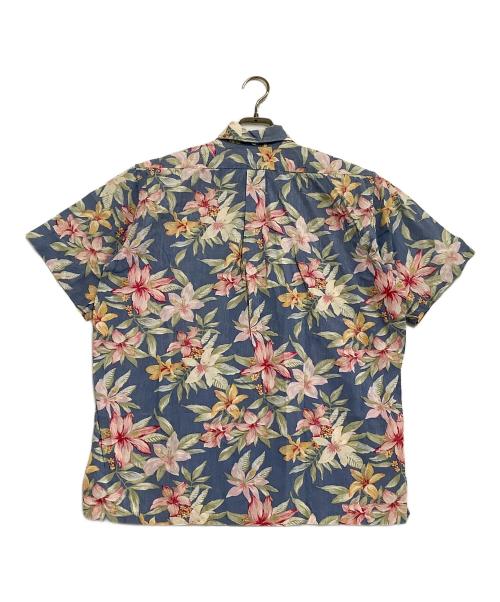 reyn spooner（レイン スプナー）reyn spooner (レイン スプナー) プルオーバーアロハシャツ 花柄 ブルー×ピンク サイズ:表記なしの古着・服飾アイテム