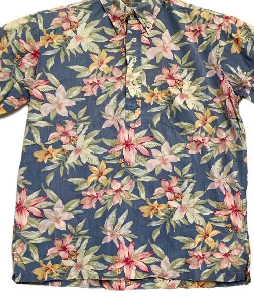 reyn spooner（レイン スプナー）reyn spooner (レイン スプナー) プルオーバーアロハシャツ 花柄 ブルー×ピンク サイズ:表記なしの古着・服飾アイテム
